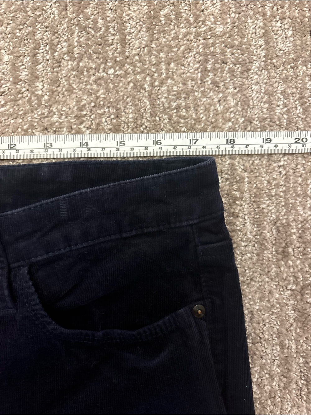 Talbots Curvy Fit Corduroy Jegging - Navy Blue | Size 14 - Picture 8 of 14